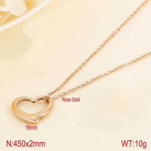 SS Rose Gold-Plating Necklace - KN114925-Z
