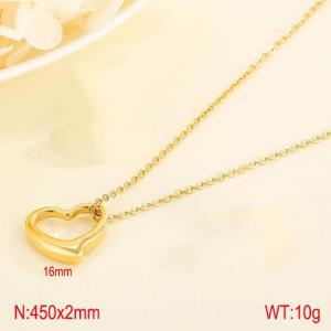 SS Gold-Plating Necklace - KN114926-Z