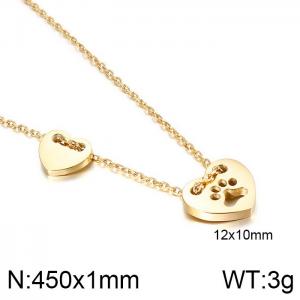 SS Gold-Plating Necklace - KN115130-KFC