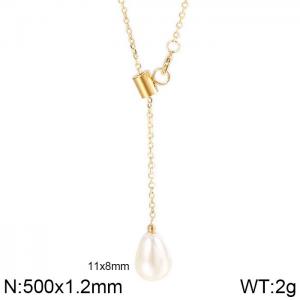 SS Gold-Plating Necklace - KN115137-KFC