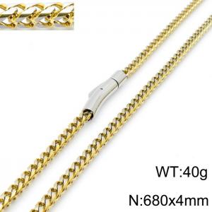 SS Gold-Plating Necklace - KN115184-KFC