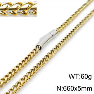 SS Gold-Plating Necklace - KN115186-KFC