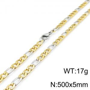 SS Gold-Plating Necklace - KN115445-Z