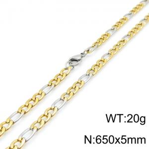 SS Gold-Plating Necklace - KN115448-Z