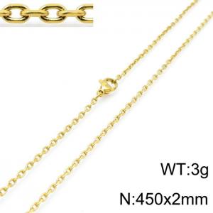 Staineless Steel Small Gold-plating Chain - KN115458-Z