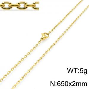 Staineless Steel Small Gold-plating Chain - KN115462-Z