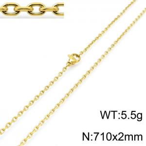 Staineless Steel Small Gold-plating Chain - KN115463-Z