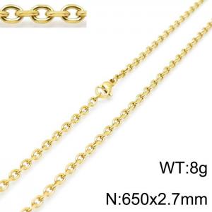 Staineless Steel Small Gold-plating Chain - KN115476-Z
