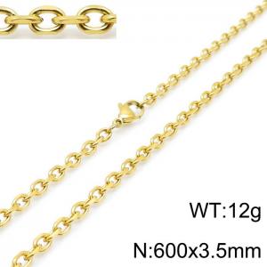 SS Gold-Plating Necklace - KN115489-Z