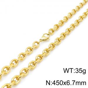 SS Gold-Plating Necklace - KN115528-Z