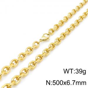 SS Gold-Plating Necklace - KN115529-Z