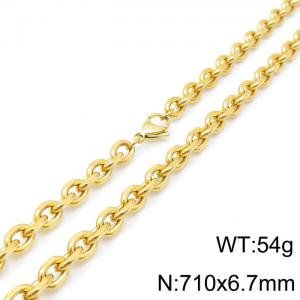 SS Gold-Plating Necklace - KN115533-Z