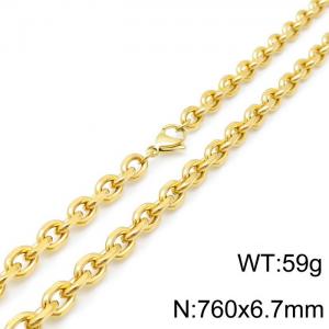 SS Gold-Plating Necklace - KN115534-Z