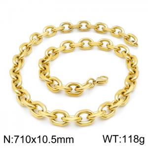 SS Gold-Plating Necklace - KN115547-Z