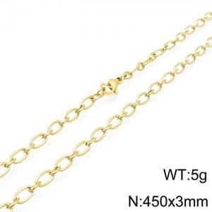 Staineless Steel Small Gold-plating Chain - KN117015-Z