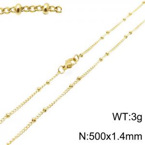 Staineless Steel Small Gold-plating Chain - KN117030-Z
