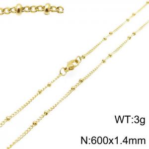 Staineless Steel Small Gold-plating Chain - KN117032-Z
