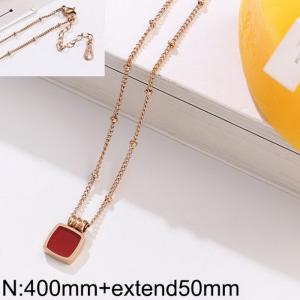 SS Rose Gold-Plating Necklace - KN117086-WGFX