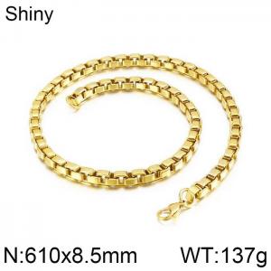 SS Gold-Plating Necklace - KN11717-D