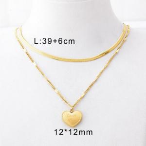 SS Gold-Plating Necklace - KN117306-WGJL