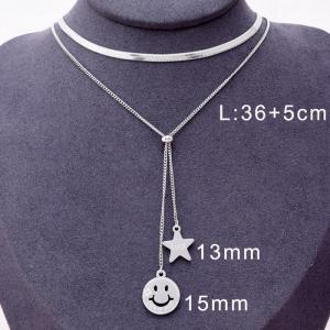 Stainless Steel Necklace - KN117312-WGJL