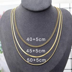 SS Gold-Plating Necklace - KN117326-WGJL