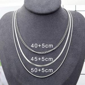 Stainless Steel Necklace - KN117327-WGJL