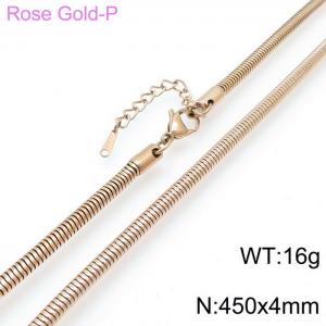 SS Rose Gold-Plating Necklace - KN117492-ZC