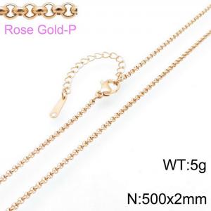 SS Rose Gold-Plating Necklace - KN117494-ZC