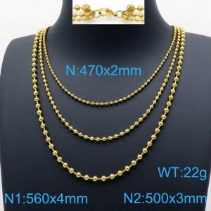 SS Gold-Plating Necklace - KN117498-Z