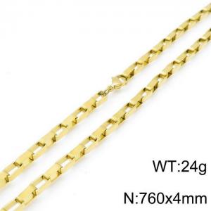 SS Gold-Plating Necklace - KN117586-Z