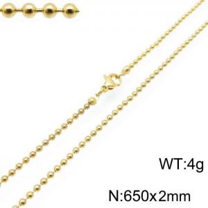 Staineless Steel Small Gold-plating Chain - KN117644-Z