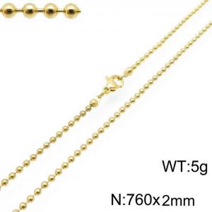 Staineless Steel Small Gold-plating Chain - KN117646-Z