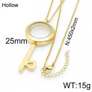 SS Gold-Plating Necklace - KN117713-Z