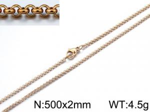 Staineless Steel Small Gold-plating Chain - KN117981-Z