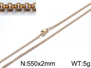 Staineless Steel Small Gold-plating Chain - KN117982-Z
