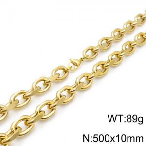 SS Gold-Plating Necklace - KN118472-Z