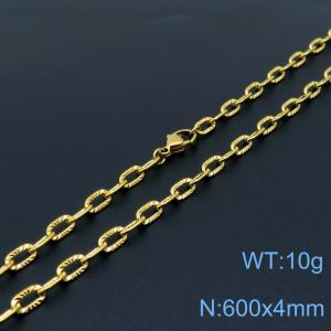 SS Gold-Plating Necklace - KN118516-Z