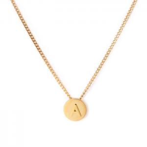 SS Gold-Plating Necklace - KN118639-K