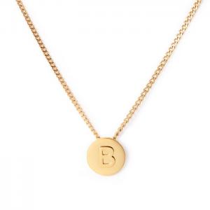 SS Gold-Plating Necklace - KN118640-K