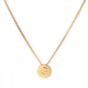SS Gold-Plating Necklace - KN118645-K