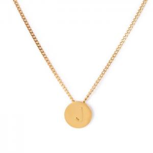 SS Gold-Plating Necklace - KN118648-K