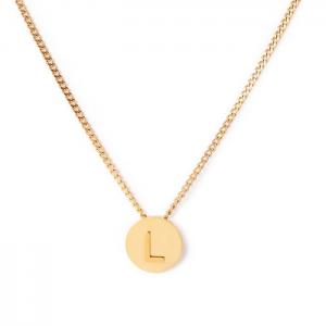 SS Gold-Plating Necklace - KN118650-K