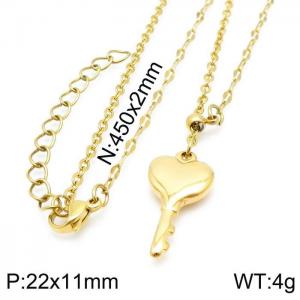 SS Gold-Plating Necklace - KN118864-Z