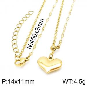 SS Gold-Plating Necklace - KN118866-Z