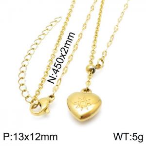 SS Gold-Plating Necklace - KN118867-Z