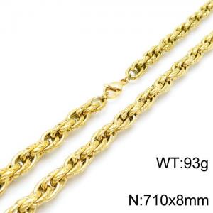 SS Gold-Plating Necklace - KN118893-Z