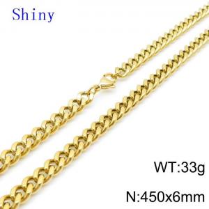 SS Gold-Plating Necklace - KN119024-Z