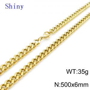 SS Gold-Plating Necklace - KN119025-Z