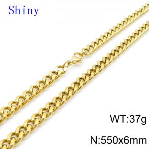 SS Gold-Plating Necklace - KN119026-Z